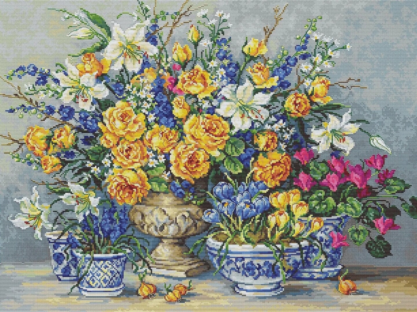 From Gabrielle&#x27;s Garden B2392L Counted Cross-Stitch Kit