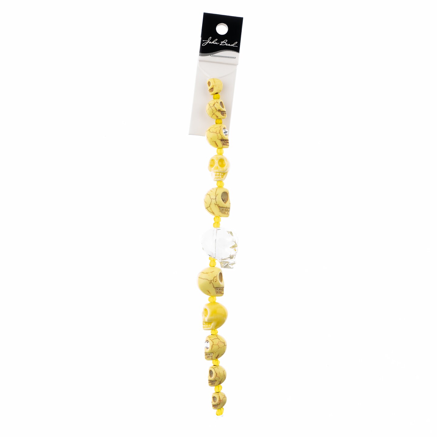 John Bead 6.5in Assorted Halloween Skull Bead Strand