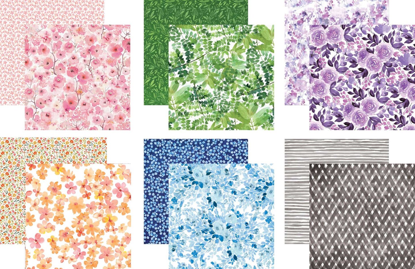 Scrapbook Paper - 30 piece Colorways Paper Bundle