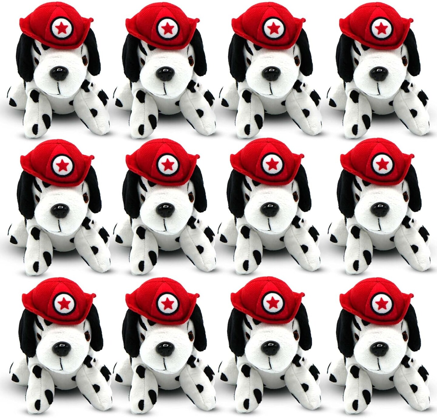 4E&#x27;s Novelty 12 Pack Dalmatians Stuffed Animals - Stuffed Dalmatian Dog Plush, Dalmatian Dog Toy for Kids