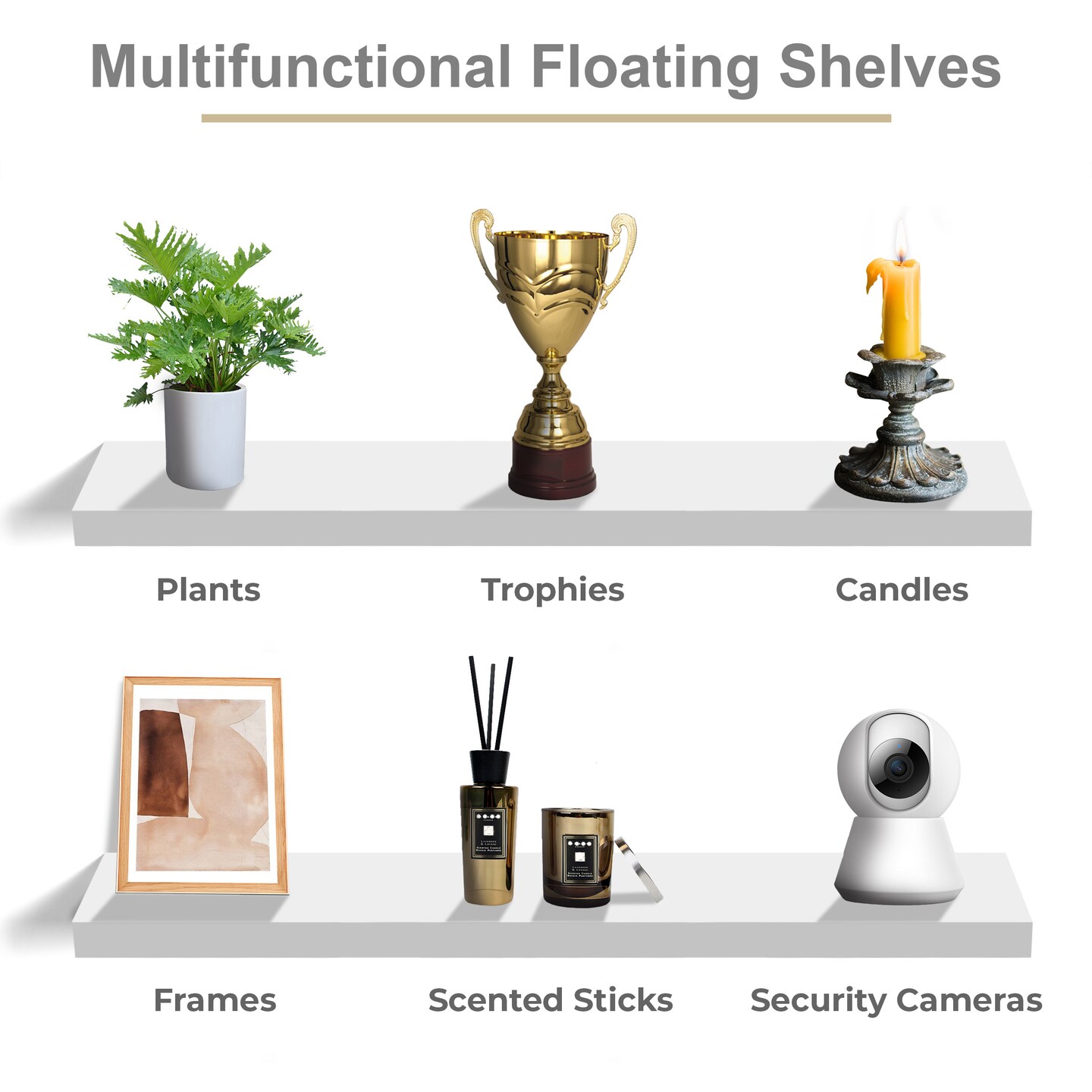 Sorbus Floating Shelves for Wall - 2 Extra Long Floating Shelves - 47 x 9.25 Inch Wall Mounted Floating Shelves for Wall