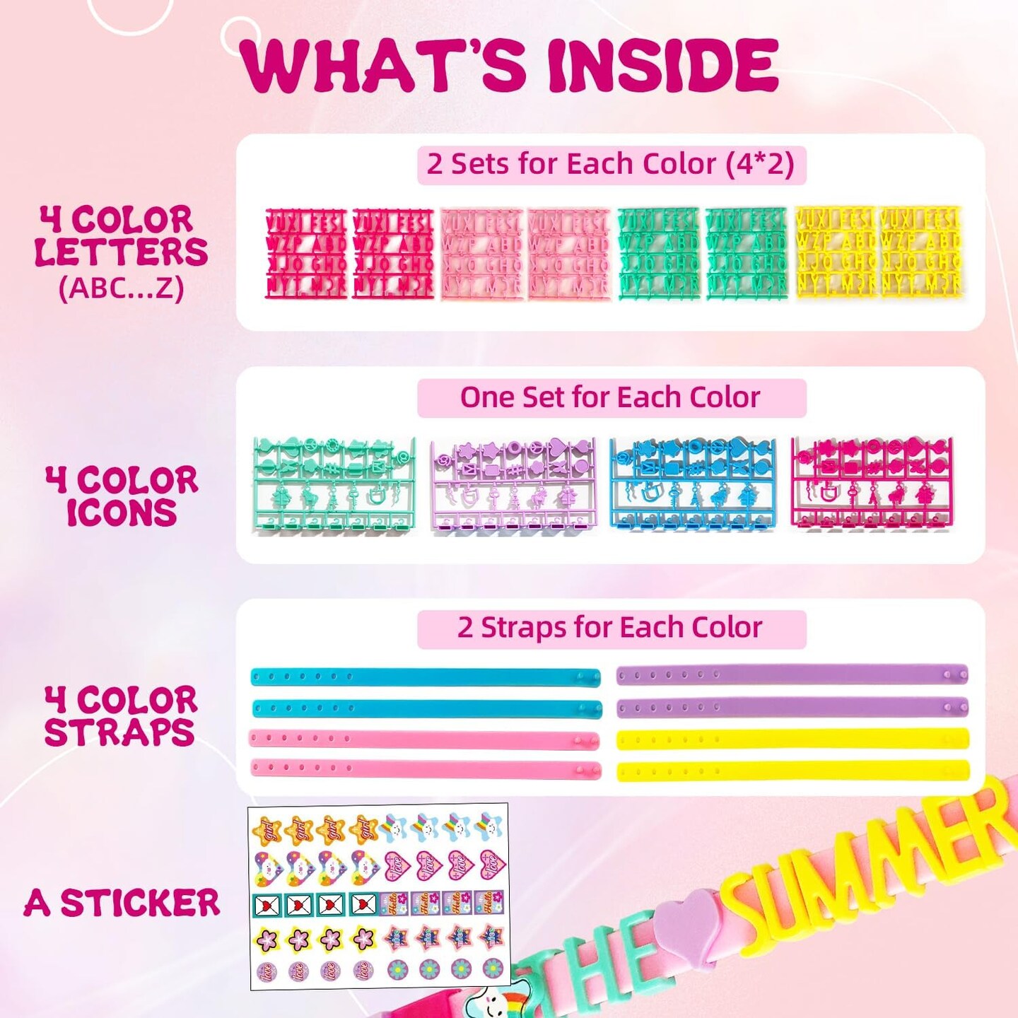 Art &#x26; Craft Kits for Kids, DIY Friendship Bracelet Making Kit for Girls