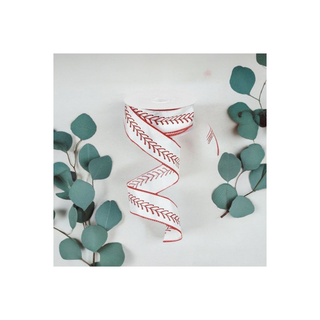 1.5&#x22; Baseball Stitching Ribbon (10 Yards)