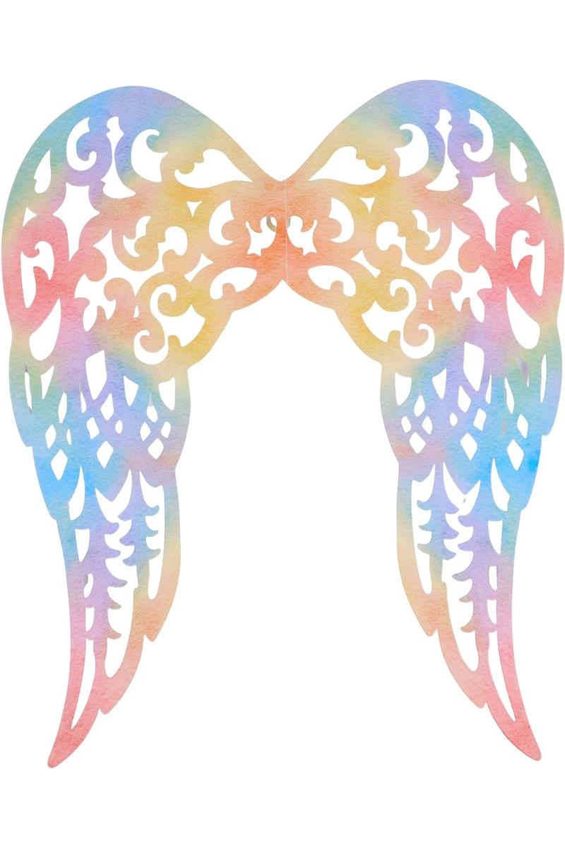 24&#x22; Metal Filigree Angel Wings: Colorful