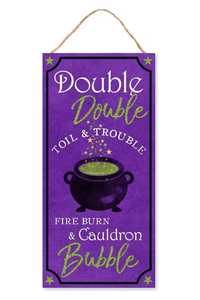 12&#x22; Wooden Sign: Cauldron Bubble Sign