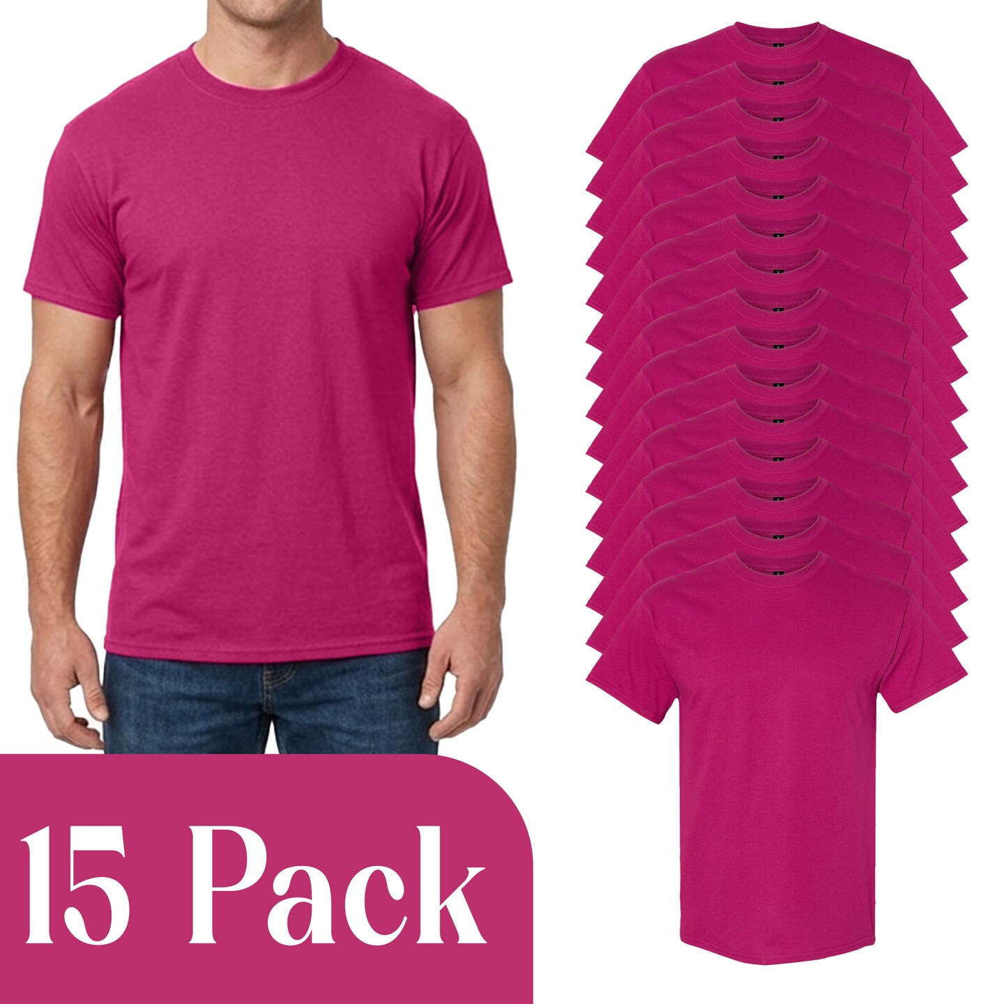 Gildan Craft-Ready Heavy Cotton T-Shirt, Adult's Berry DIY Project Blank Shirt