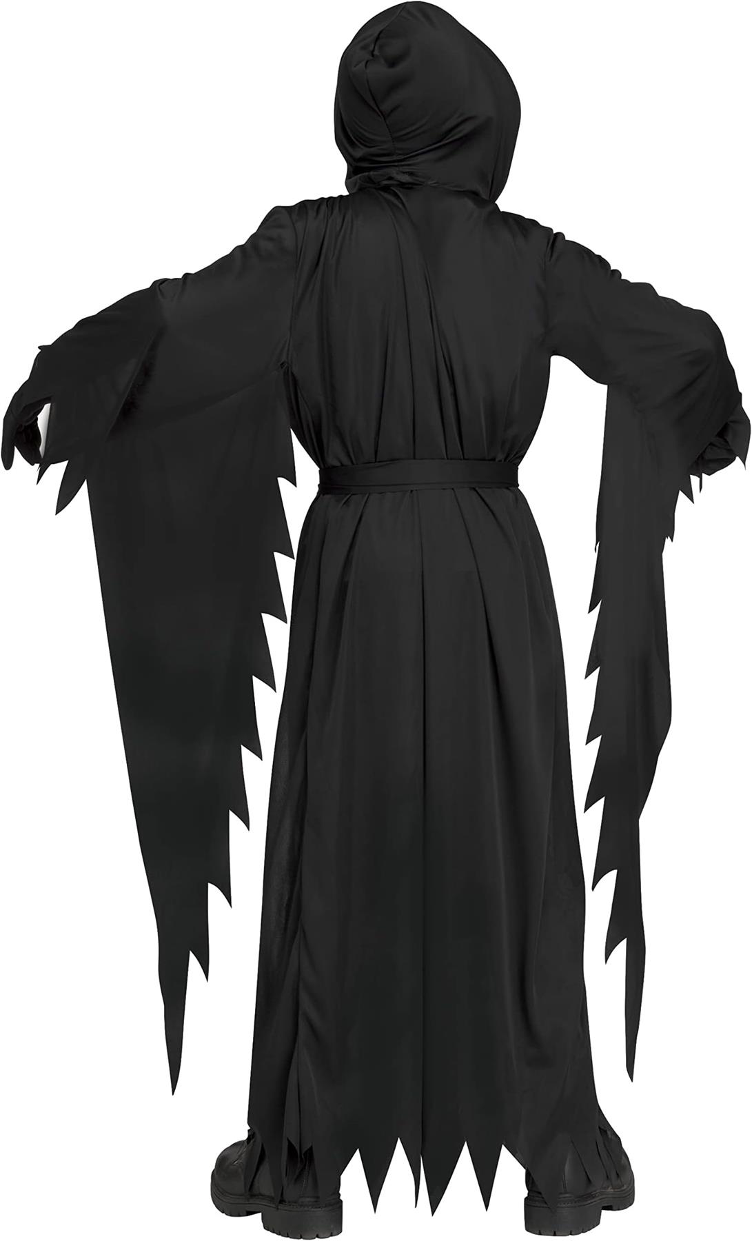 Adult Scream Halloween Fancy Dress Horror Movie Black Costume & Mask Standard Size