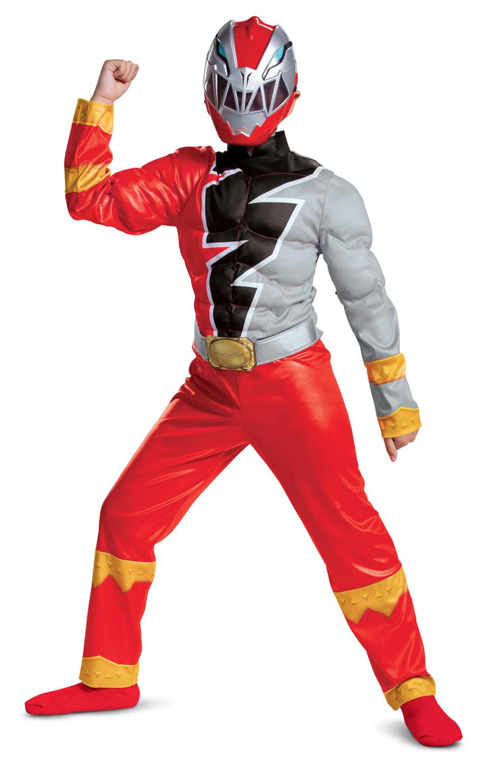 Power Rangers Dino Fury Red Ranger Costume for Kids Muscle (7-8)