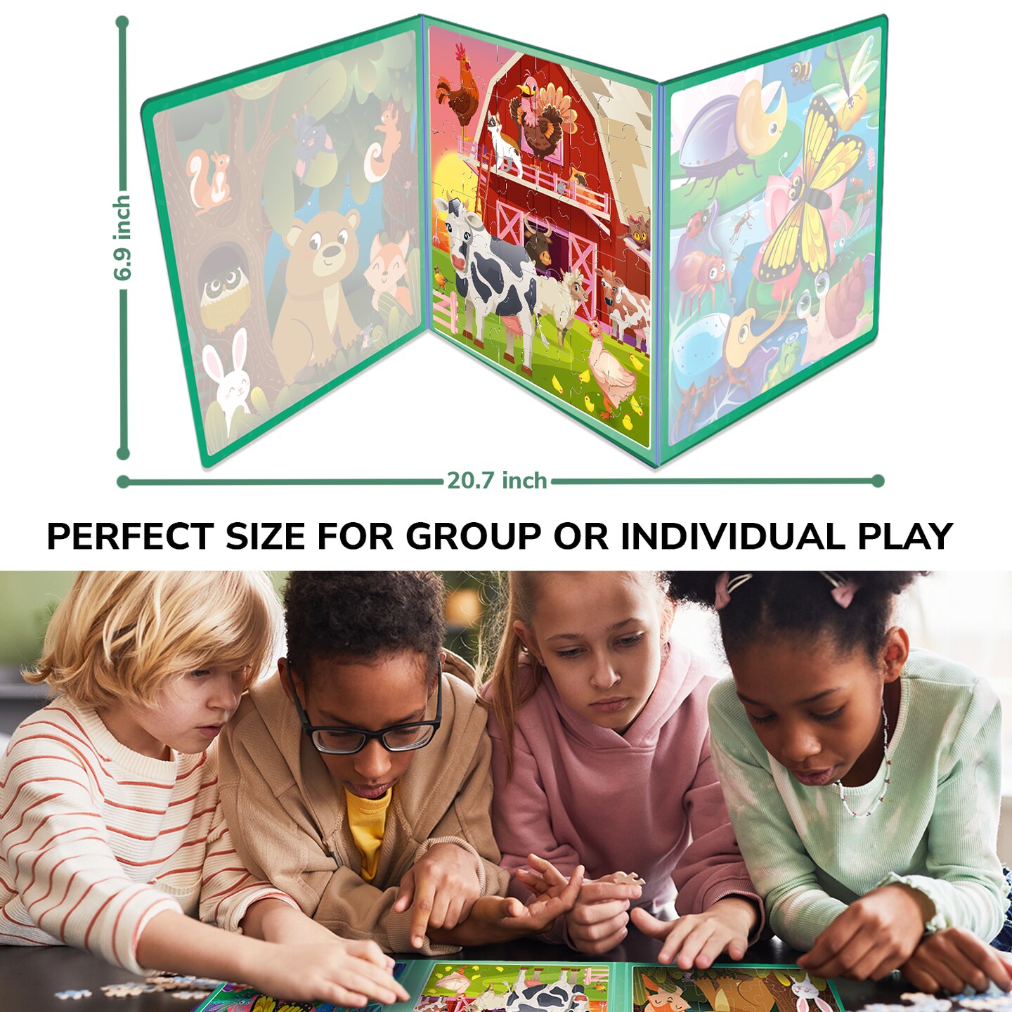 QUOKKA Magnetic Puzzles for Kids 4-6 - 36 Pcs Travel Puzzles Games for Kids Ages 3-5 - Animal Car Activities Toy for Boys and Girls 2-4 yo - Learning Magnet Gift for Road Trip