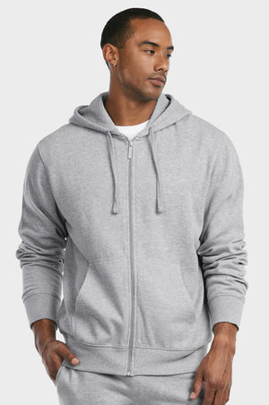 Mens Lightweight Hoodie Full Zipper