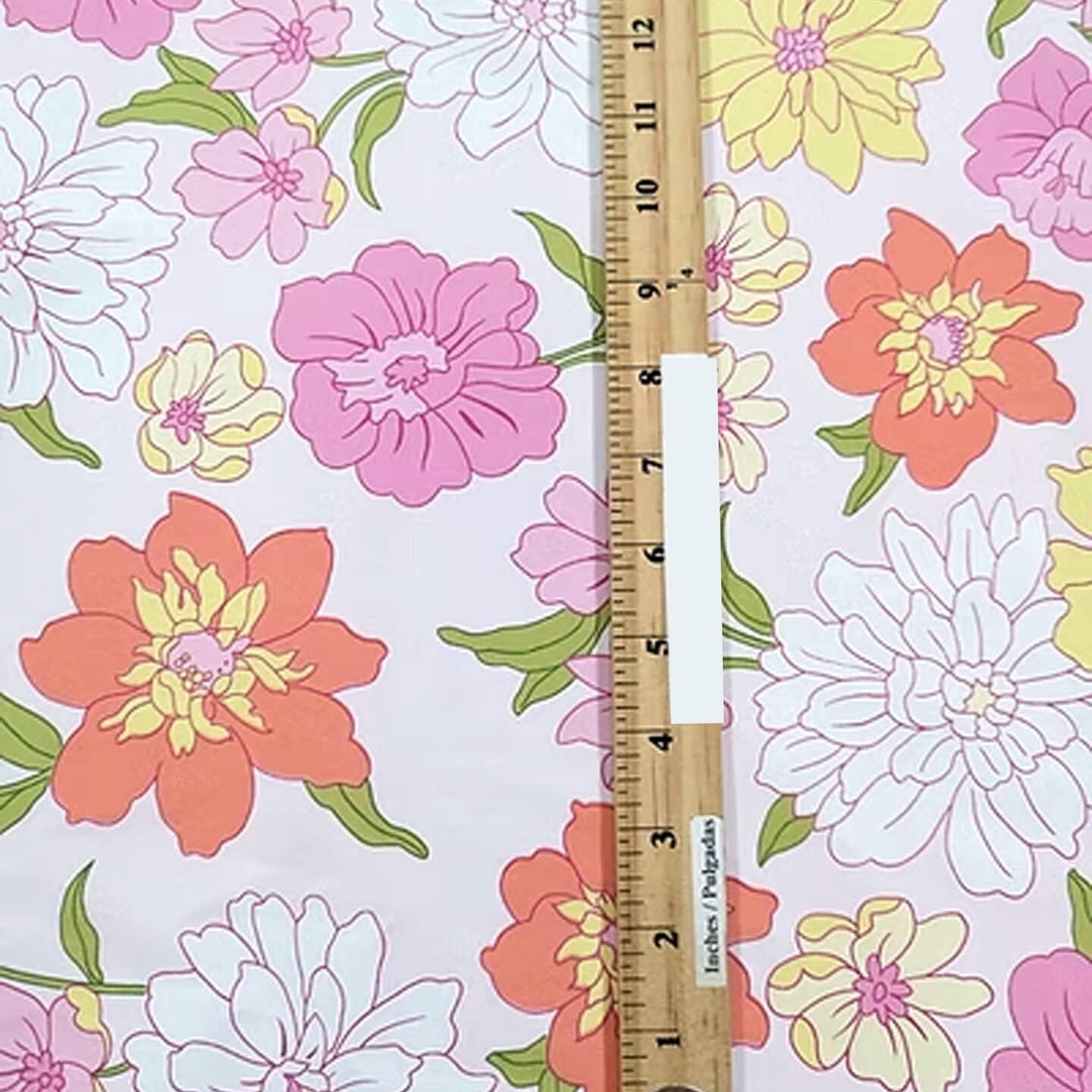 1 Yard Multicolor Blooming Garden Cotton Fabric Floral Stretch Print, 44/45&#x2033; Wide for Sewing &#x26; Crafts