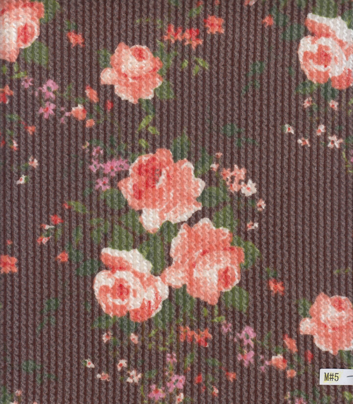 1 Yard Cozy Floral Double Knit Fabric Stretch Poly Rayon Spandex 56/57 Inches Wide