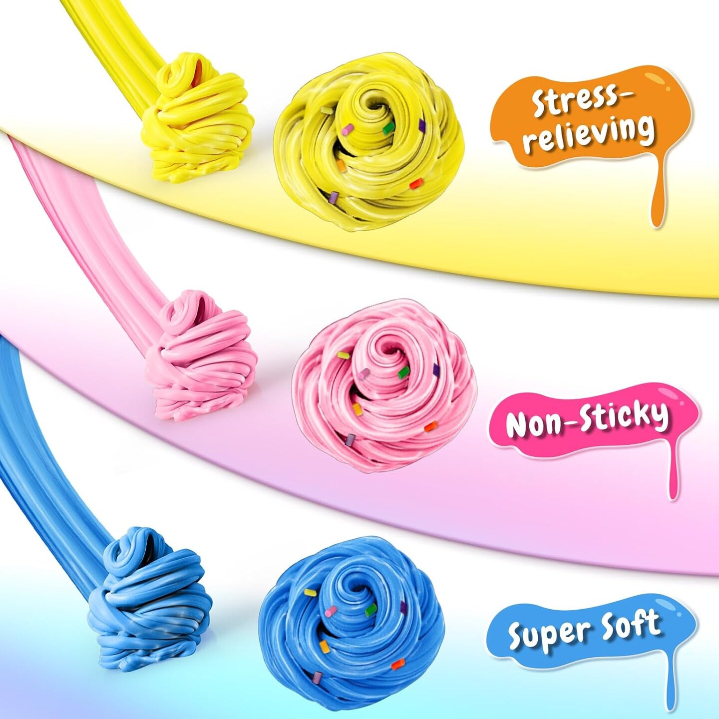 50 Pack Butter Slime Kit for Kids