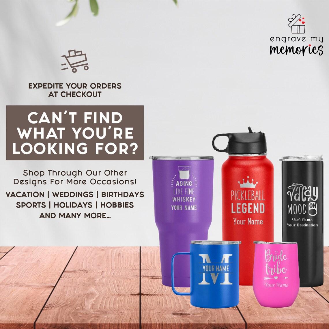Set De 2 Verres à Vin Isothermes Personnalisés – Cadeau Mariage, Enterrement Vie De Jeune Fille