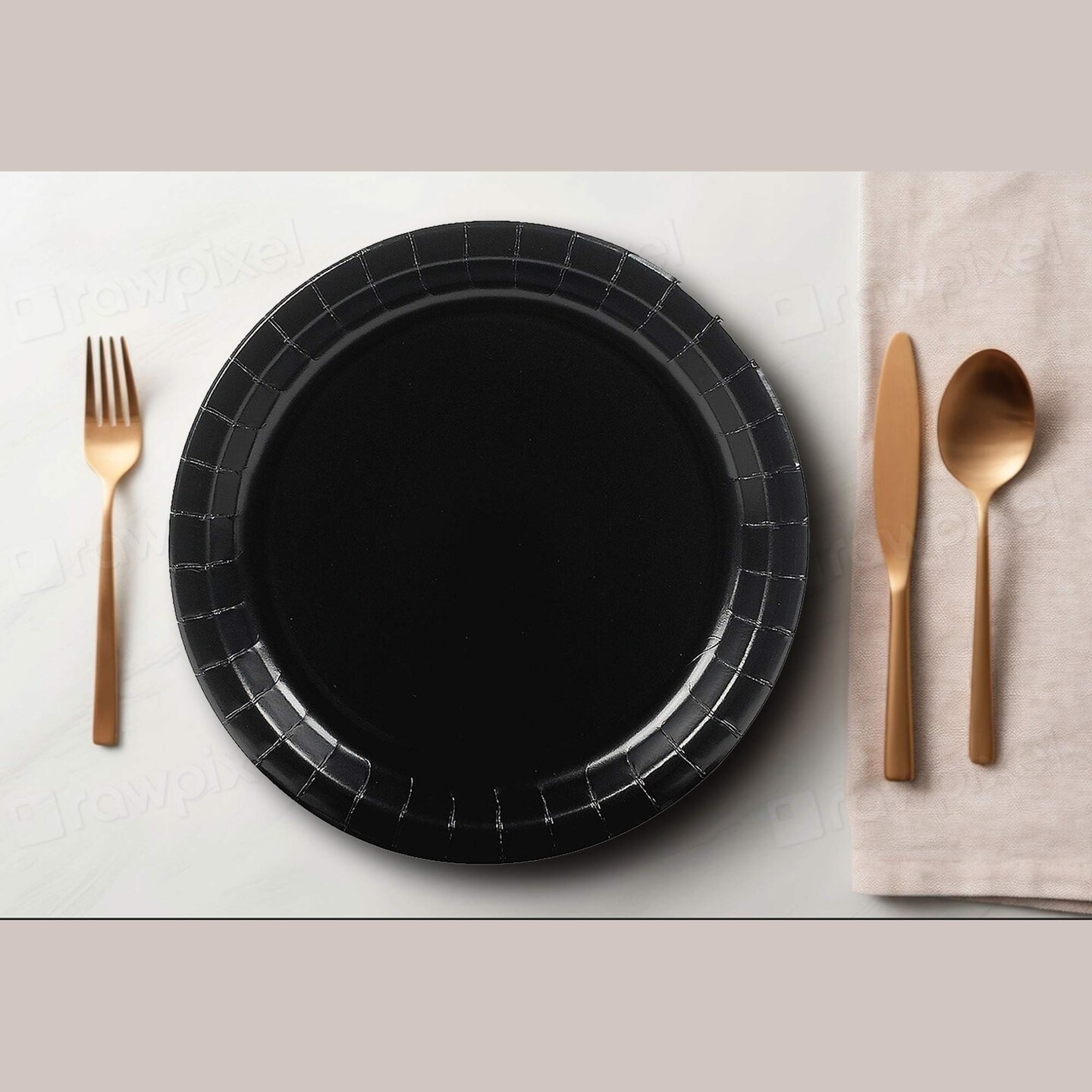 24 Count Black Paper Plates 7" Round Dessert Party Plates Disposable Tableware