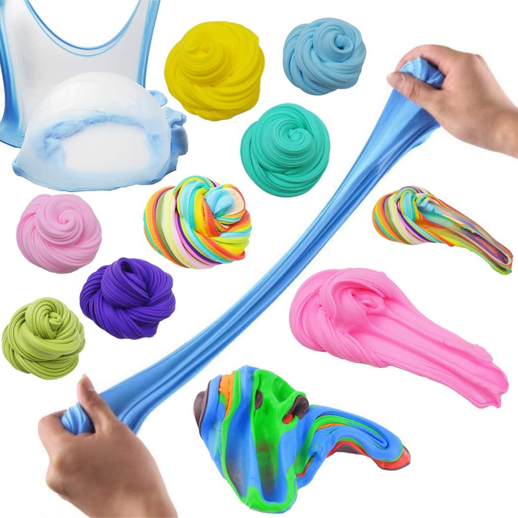 36 Pack Mini Butter Slime Kit with Fruits Charms (36 Colors)