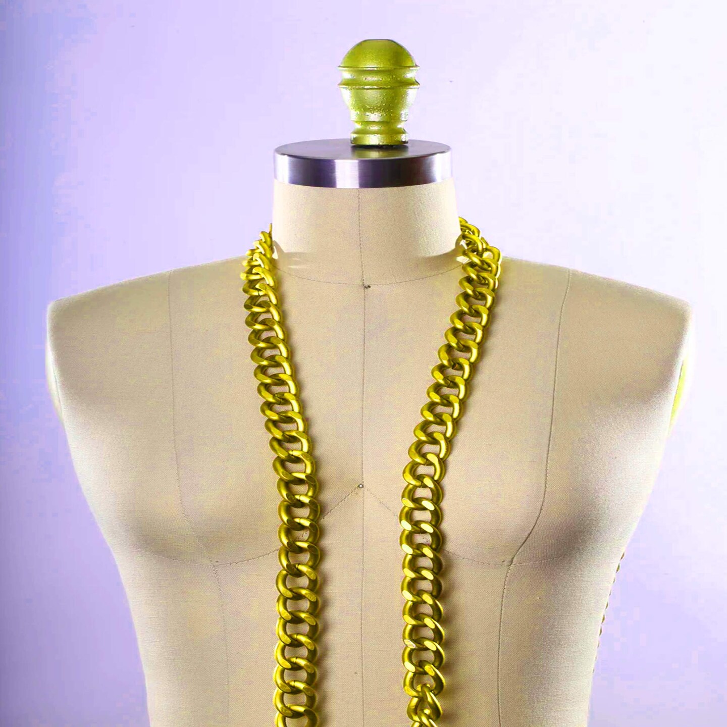 1 Yard 20mm Sleek Gold Heavy Duty Fashion Aluminum Metal Chain Trim for Jewelry Costume and Bag Straps