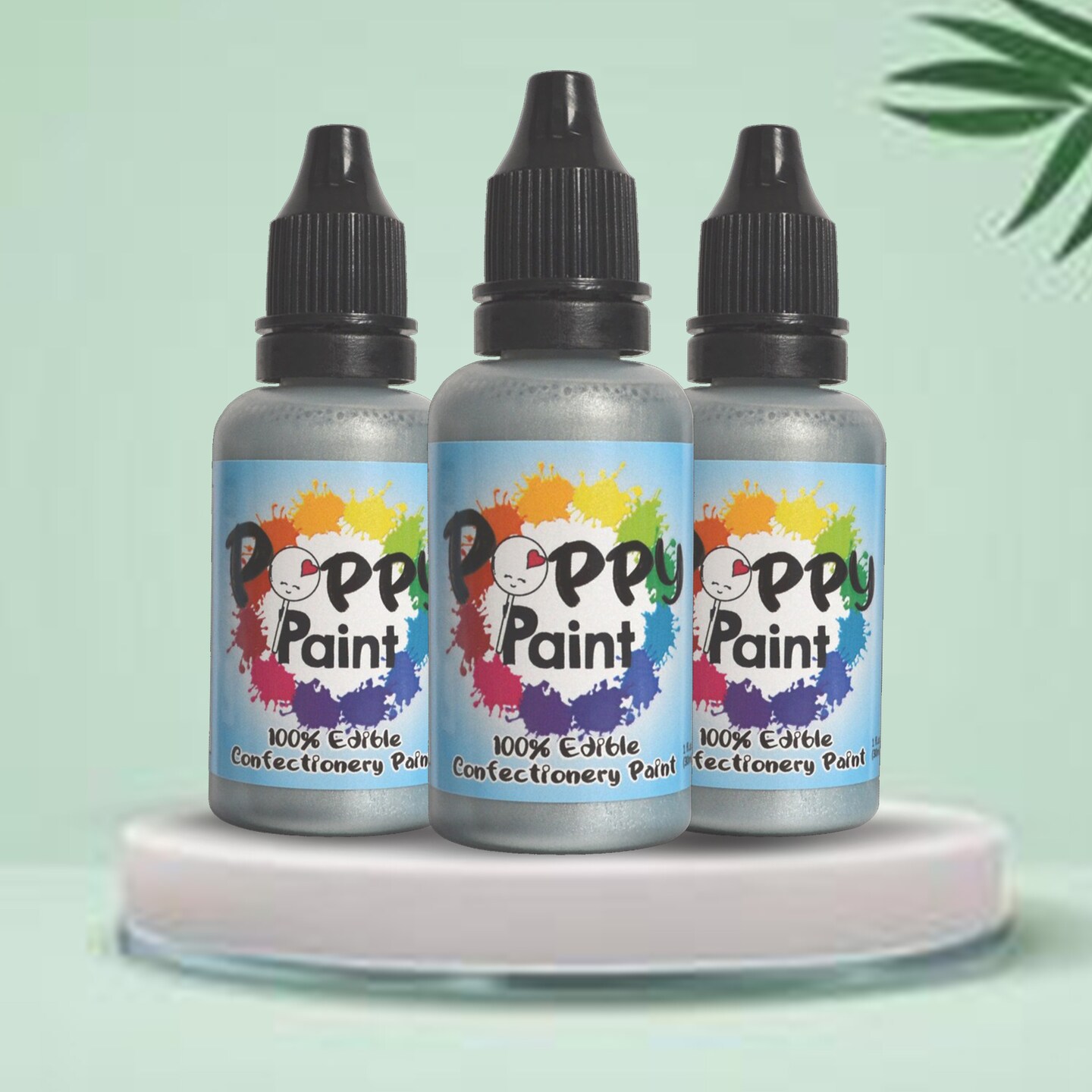 Silver Edible Food Paint Fast Drying Metallic Confectionery Decorating Paint