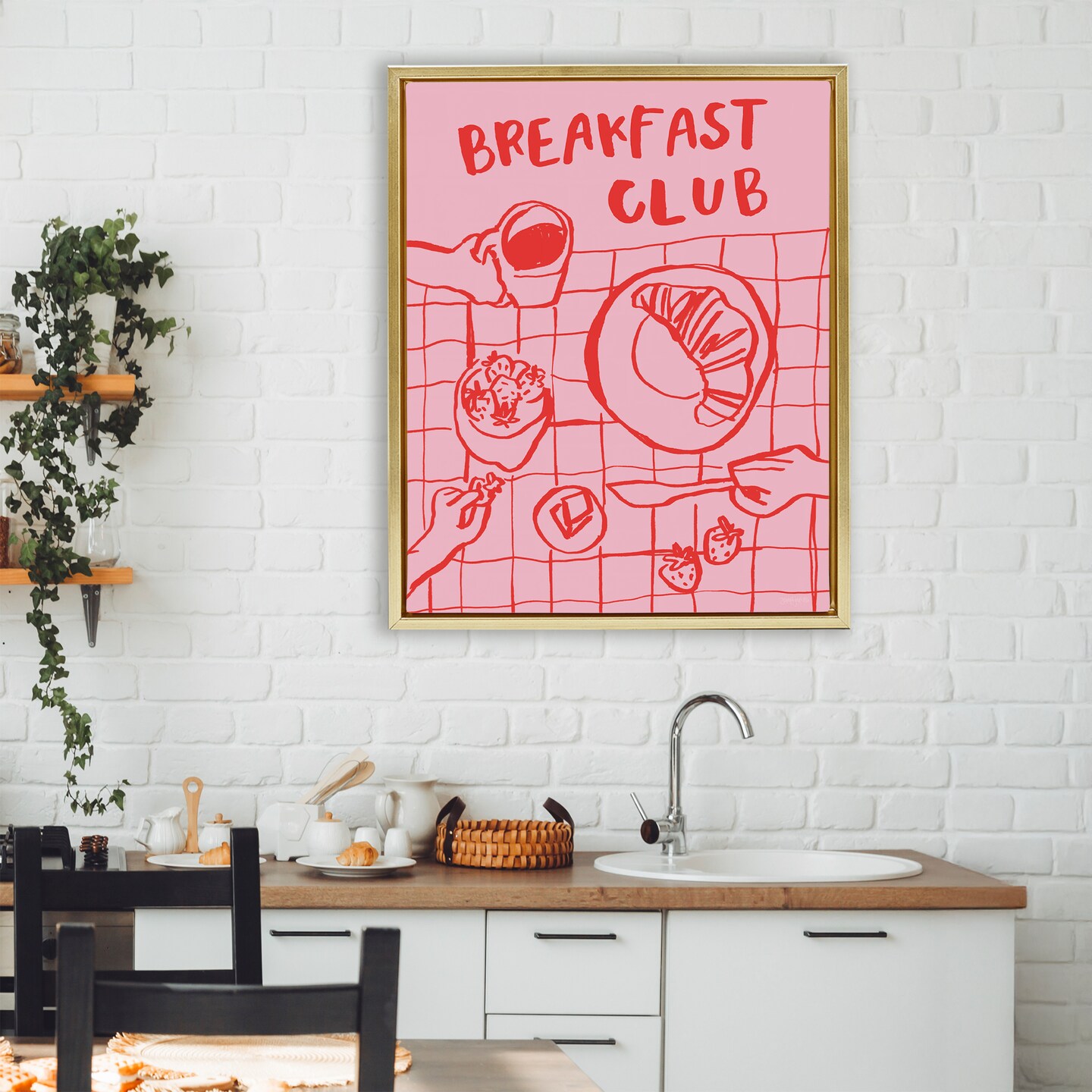 Stupell Industries Breakfast Club Doodles Floating Frame, design by Jenaya Jackson
