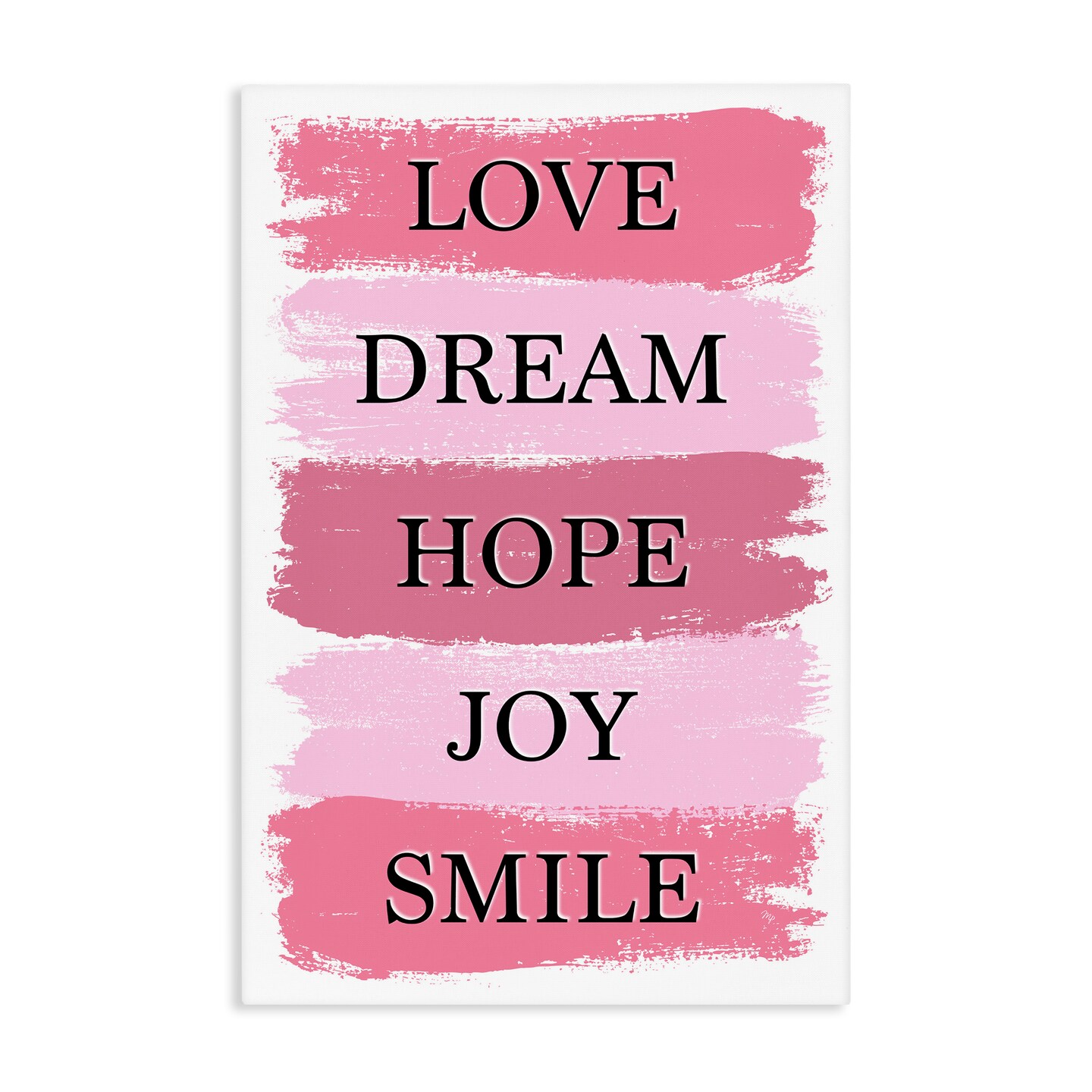 Stupell Industries Love Dream Hope Joy Smile Canvas, design by Martina Pavlova