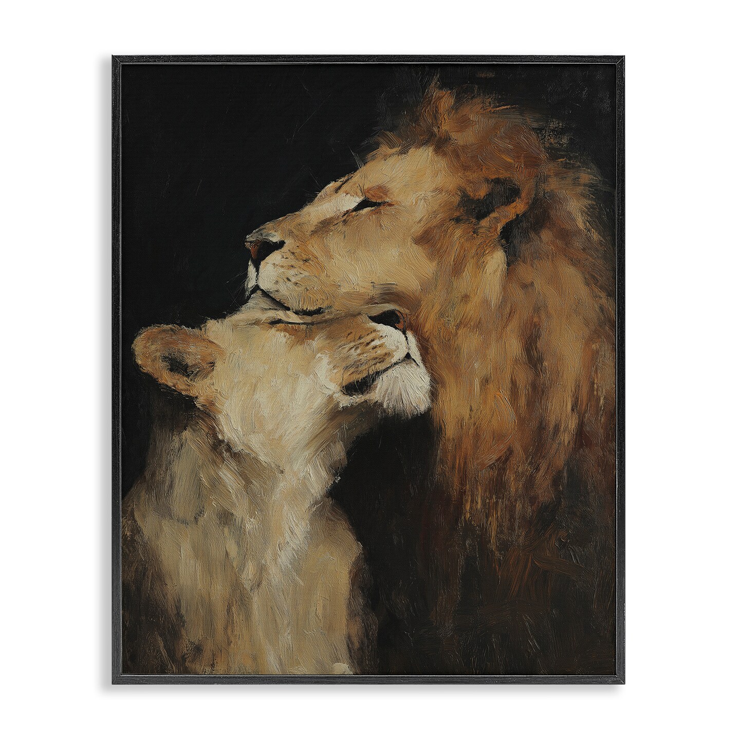 Stupell Industries Regal Pair of Lions Framed Giclee, design by Svetlana Aleynikova