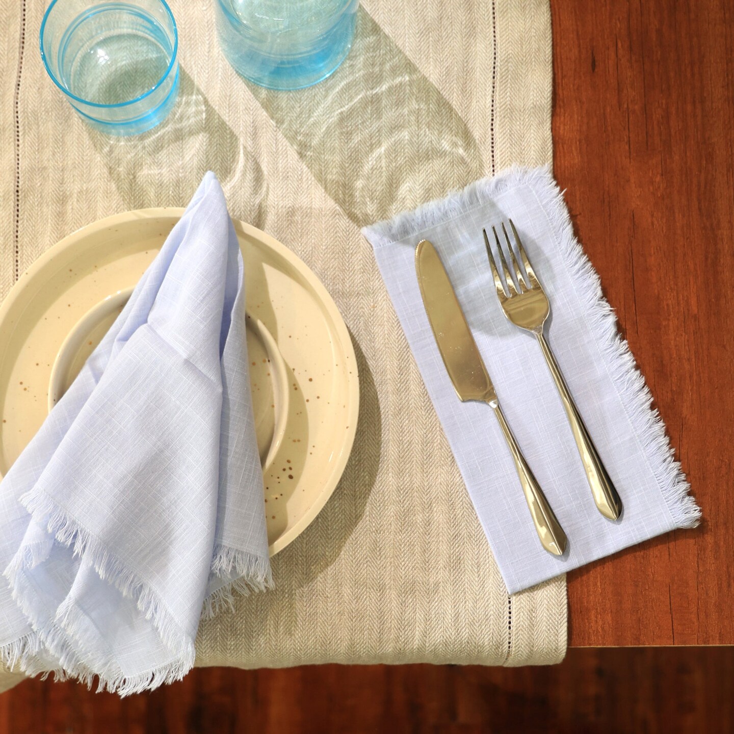 Premium 100% Cotton Napkin Cloth – Set of 4 Reusable, Soft & Durable Napkin Cloth for Dining Table & Special Occasions