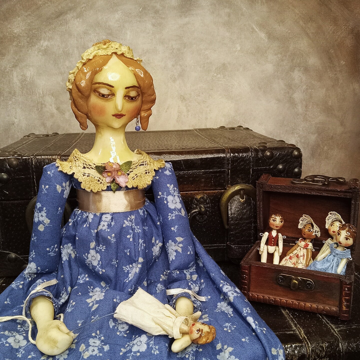 6 Doll Set! Handmade OOAK Doll Maker Regency Style | MakerPlace by