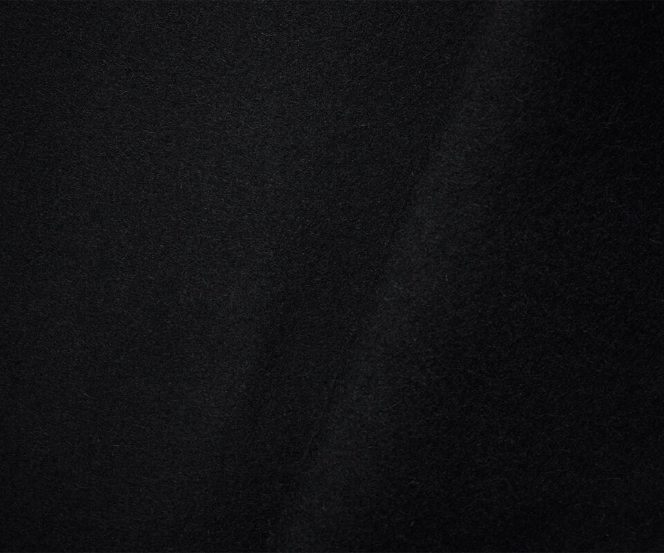 Black Boiled Wool Poly Solid Woven Coating Fabric By the Yard