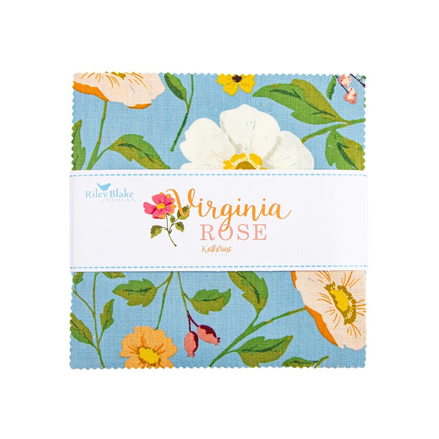 Virginia Rose 5" Square Pack (Charm Pack / 5" Stacker) by Riley Blake (5-17320-42)