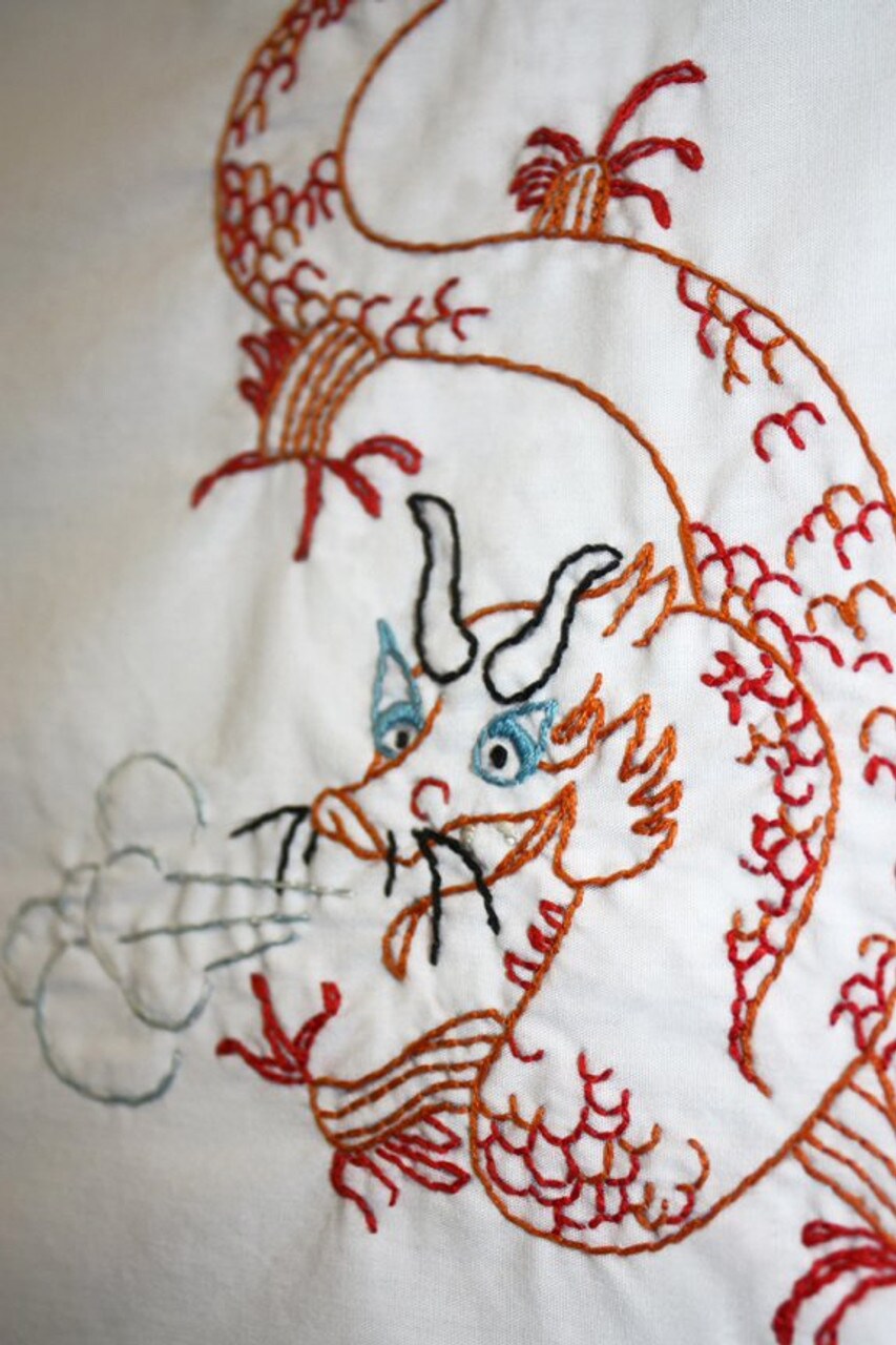 Aunt Martha's Oriental Designs 4019 embroidery iron on pattern