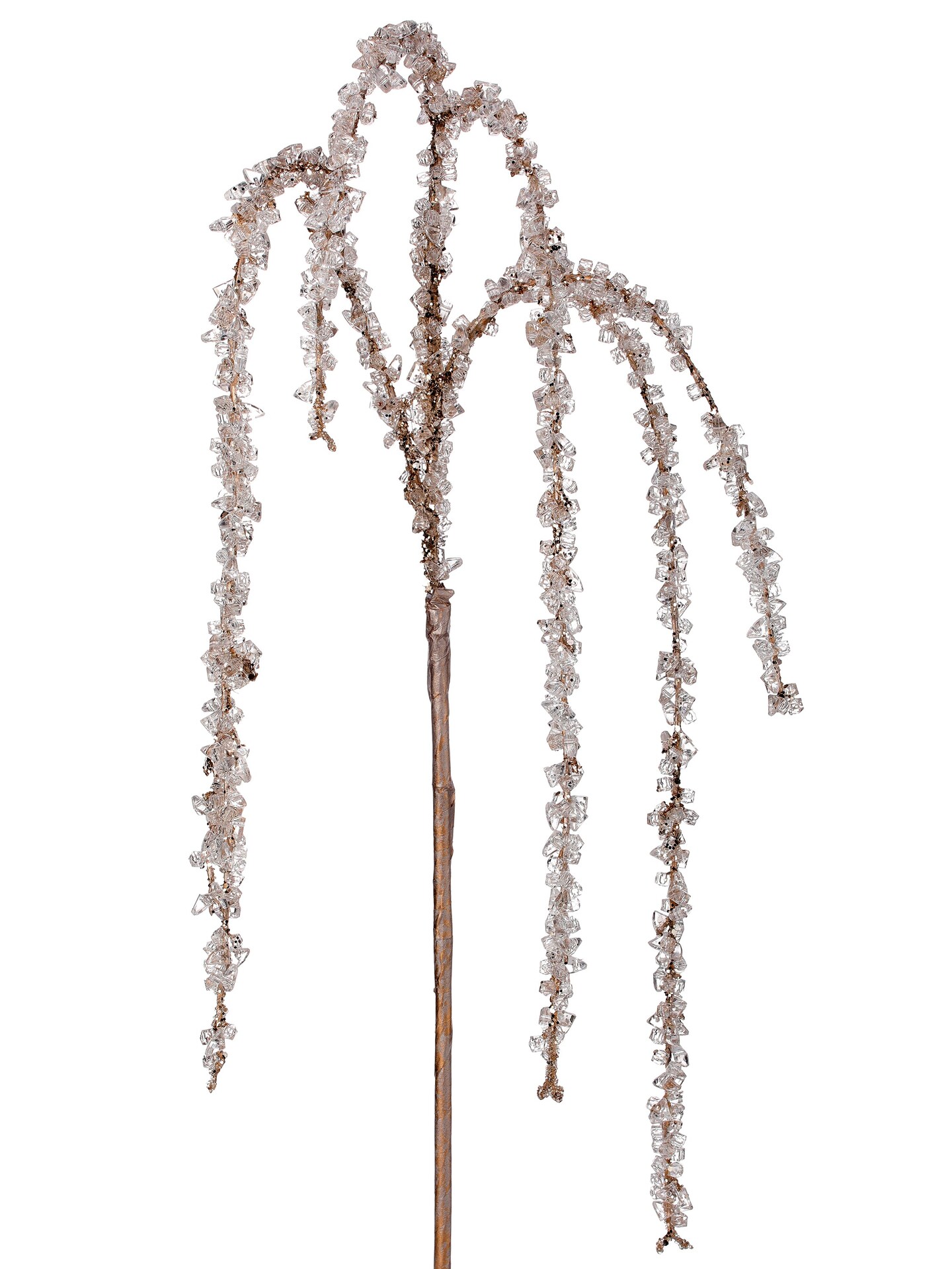 36&#x22; Champagne Crystal Iced Branch -  Luxurious Christmas Floral Decoration