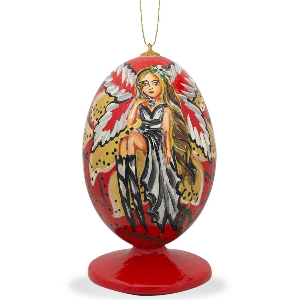 Golden Wings Fairy Wooden Christmas Ornament