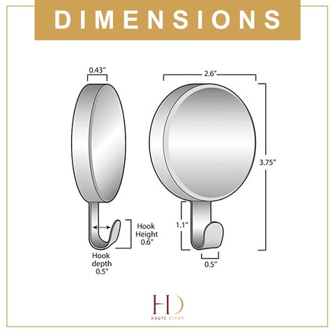 Haute Decor Attract® Magnetic Hanger, 1 Pack - Strong Magnet Hook for Metal Doors and Surfaces