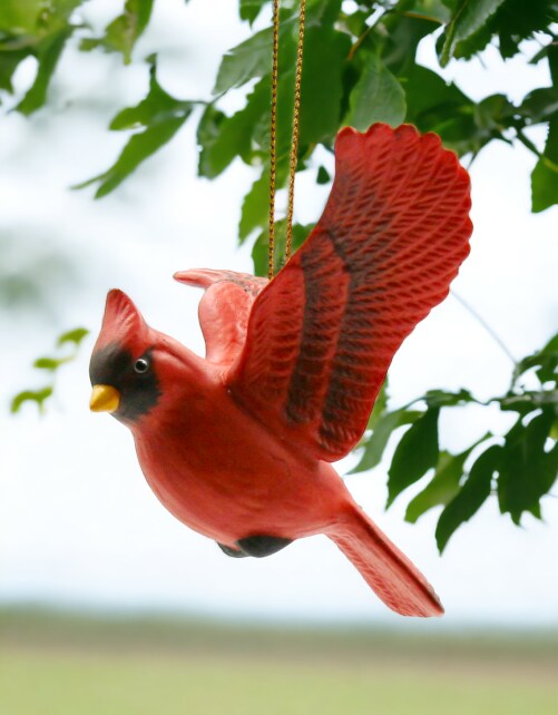 Ceramic Cardinal Bird Ornament, Home D&#xE9;cor, Gift for Her, Gift for Mom, Kitchen D&#xE9;cor, Birdwatcher Gift, Vintage Decor