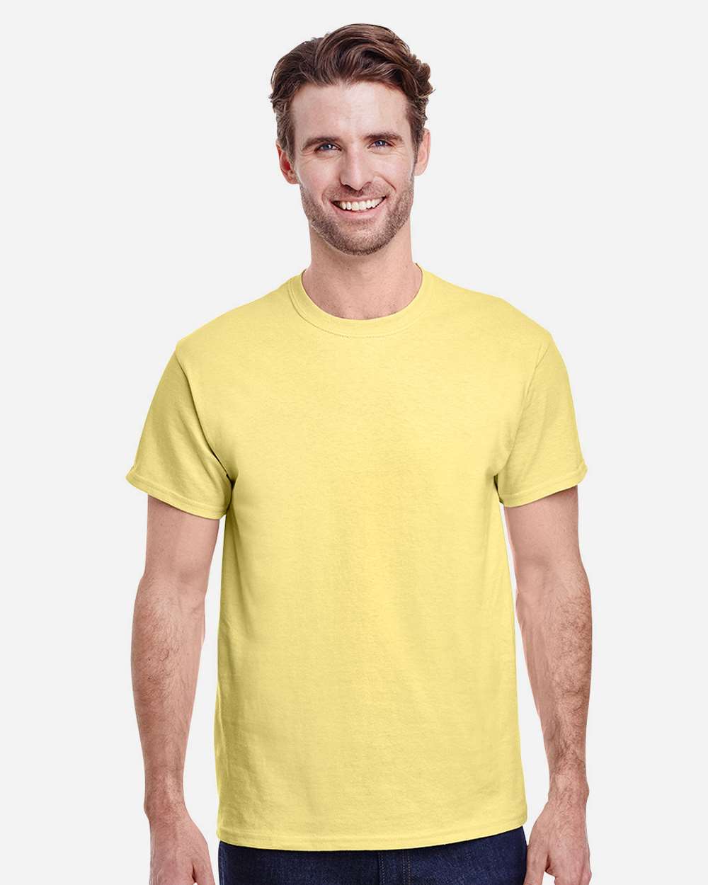 Gildan Crewneck Heavy Cotton Short Sleeve T-Shirt 5.3 oz 100% Cotton Classic Fit Everyday Blank Tee for Custom Printing