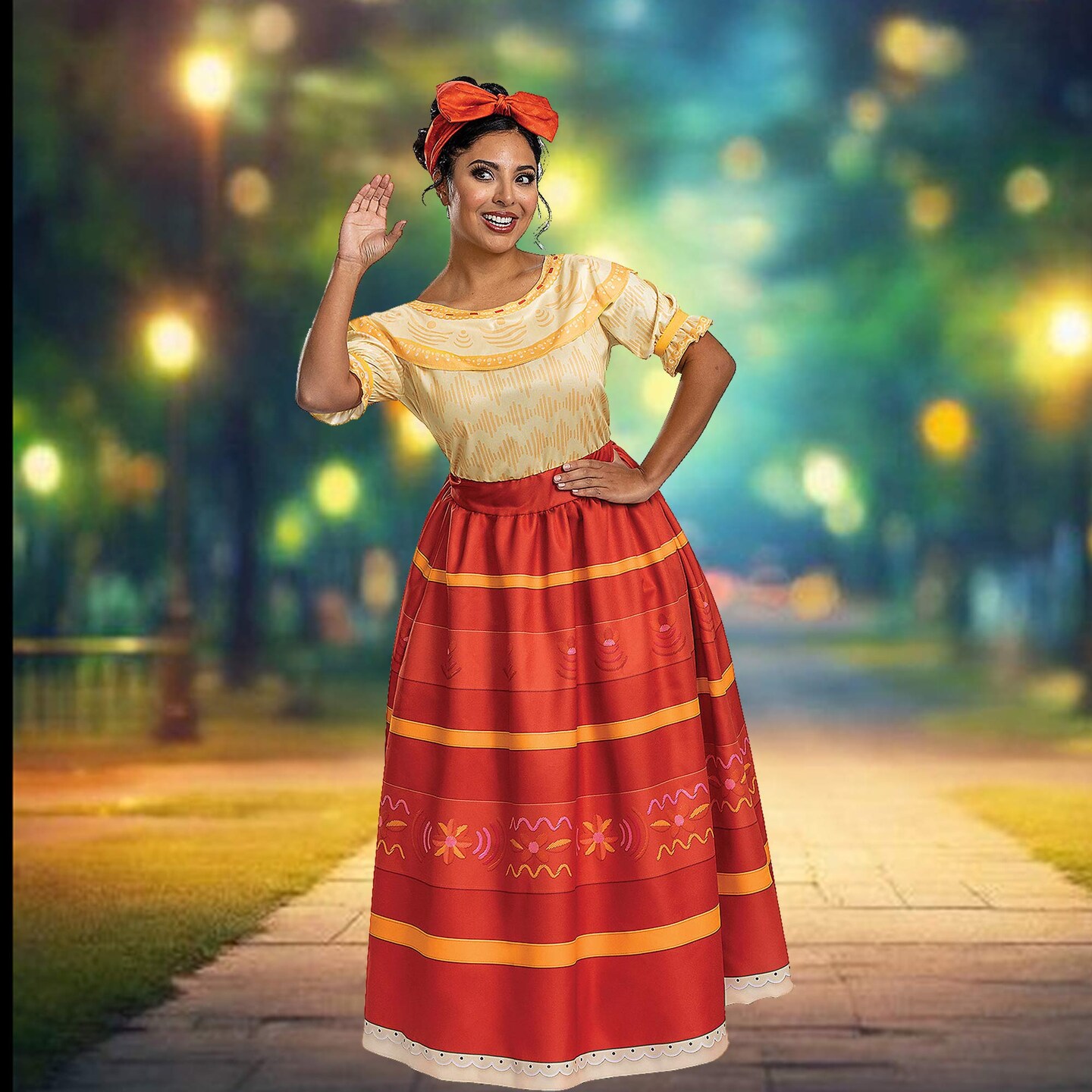 encanto orange dress Encanto Movie Costume Dolores Madrigal Disney Inspired Size 6T