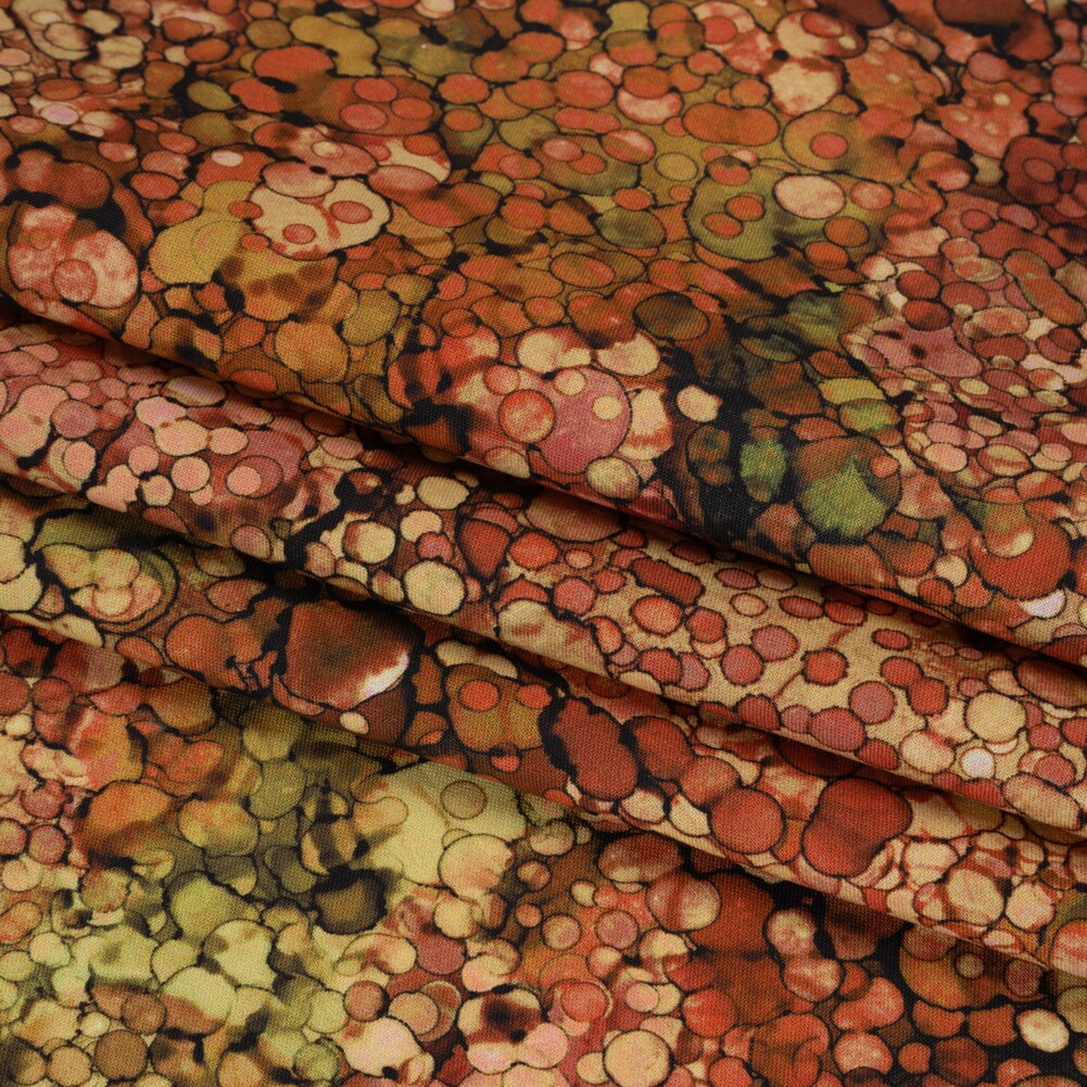 1 Yard Northcott Rust Bubbles Quilting Cotton Autumn Inspired 43 Inches Width