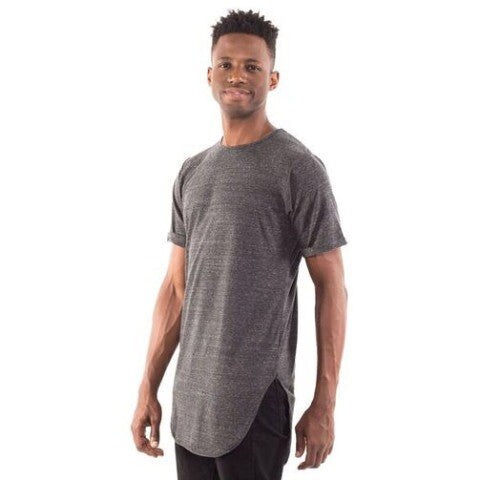 Versatile and Stylish Men&#x27;s Extended Curved Hem Tee