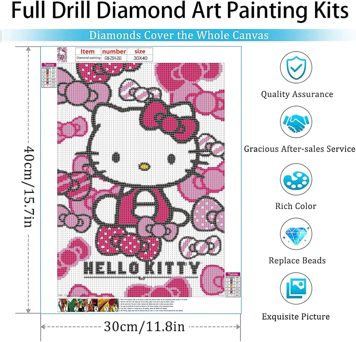 5D Diamond Painting Kits for Adults DIY Full Round Drill Carton Diamond Art Pictures for Home Wall Decoration Gifts(11.8x15.7 inch)