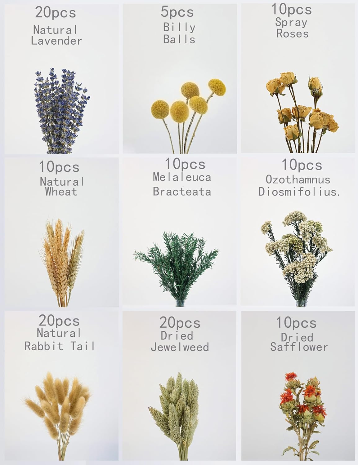 DIY Natural Dried Flower Set, Bulk Dried Flowers, Dried Flowers with Stems, Handmade Dried Flowers Ideas, DIY Flower Set, Dried Flower Bouquets, Table Centerpiece Mini Dried Flowers