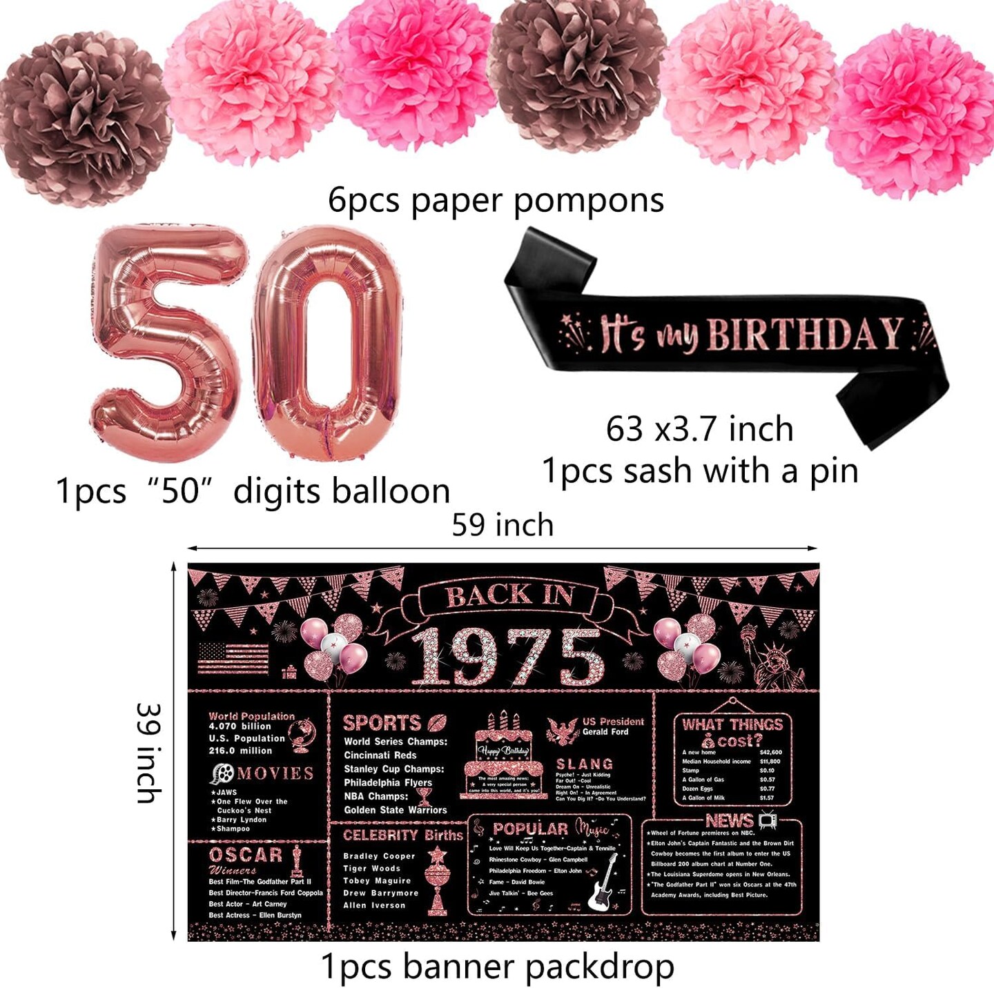 22pcs Birthday Decorations for Women