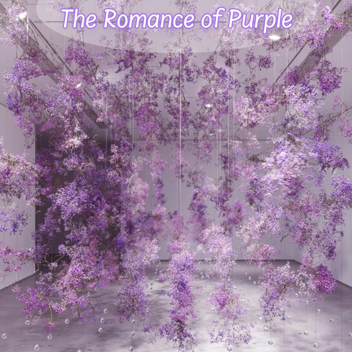 Dried-Flowers-Babys-Breath-Bouquet-17.2 inch 2500+ Flowers, Natural Gypsophila Branches for Home Decor, Wedding, Table Decor, DIY Wreath Floral, Dry Flowers Bulk for Vase (Purple)