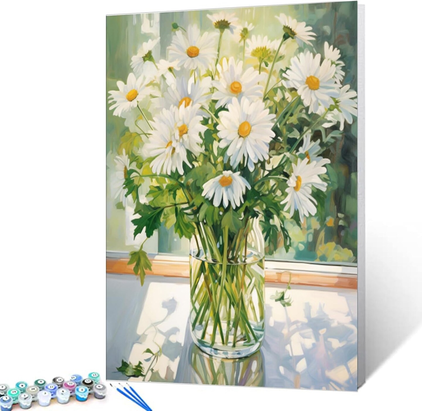 White Daisy DIY Paint by Numbers
