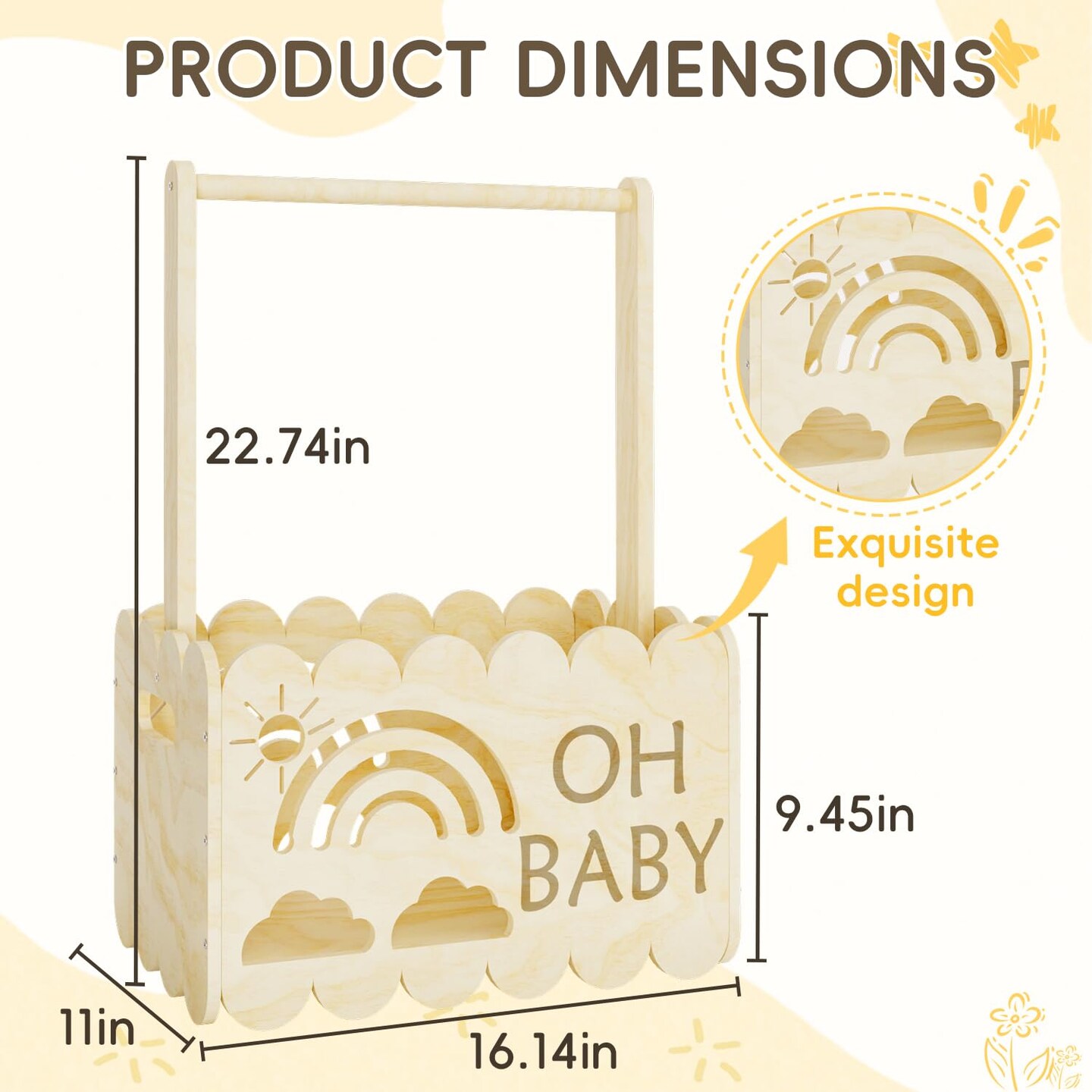 Wooden Baby Shower Crate Closet