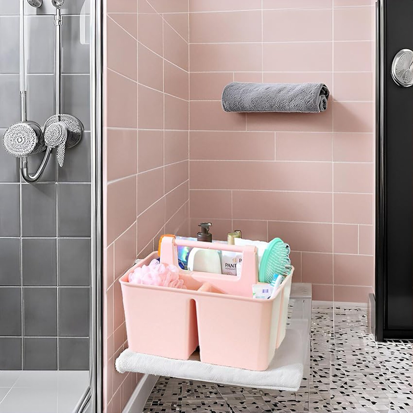 Enjoy Organizer | Shower Caddy Organizer with Handle, 3 Compartments, Portable Storage Bin for Bathroom, Dorm, Gym -Made In USA