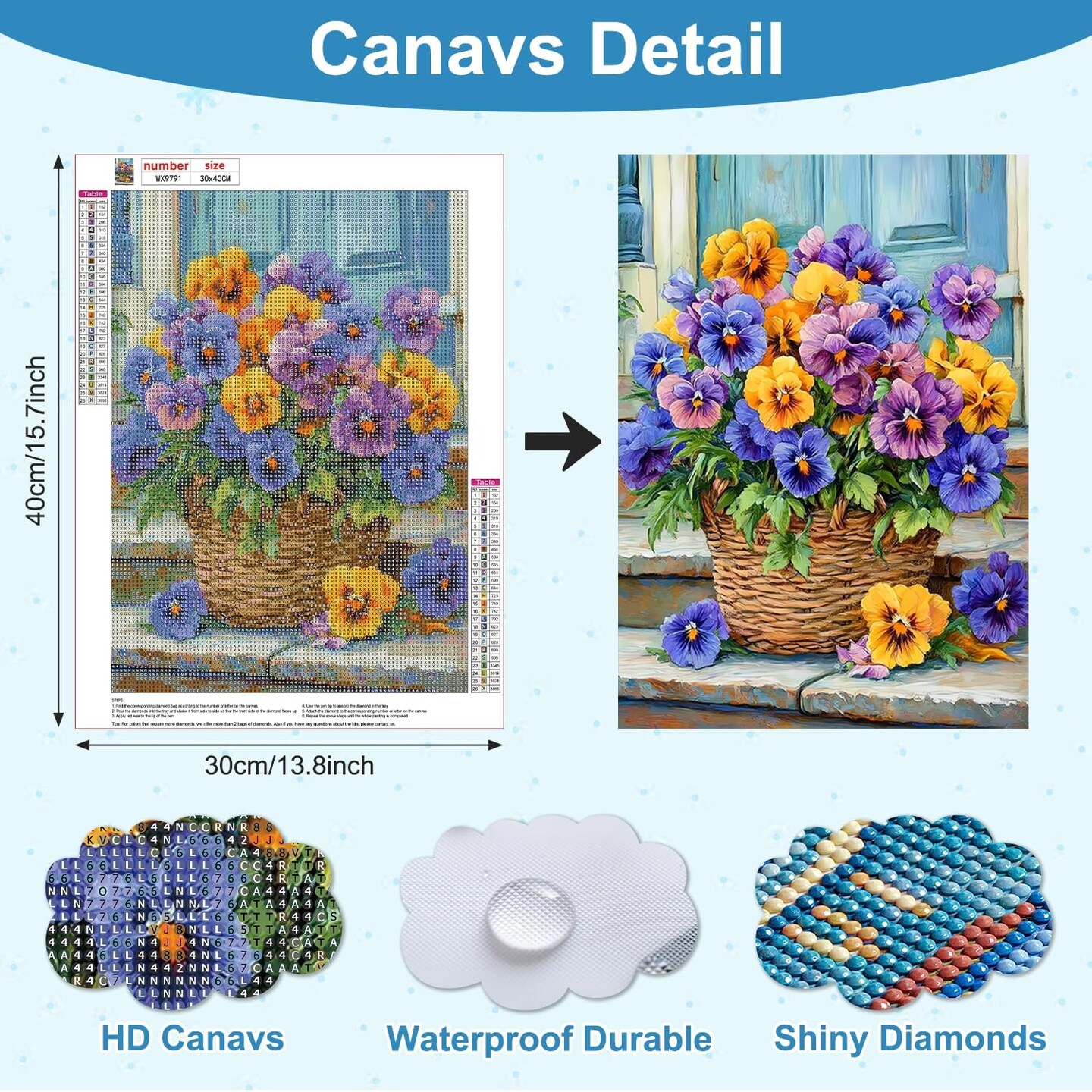 Flowers Diamond Art Painting Kits for Adults