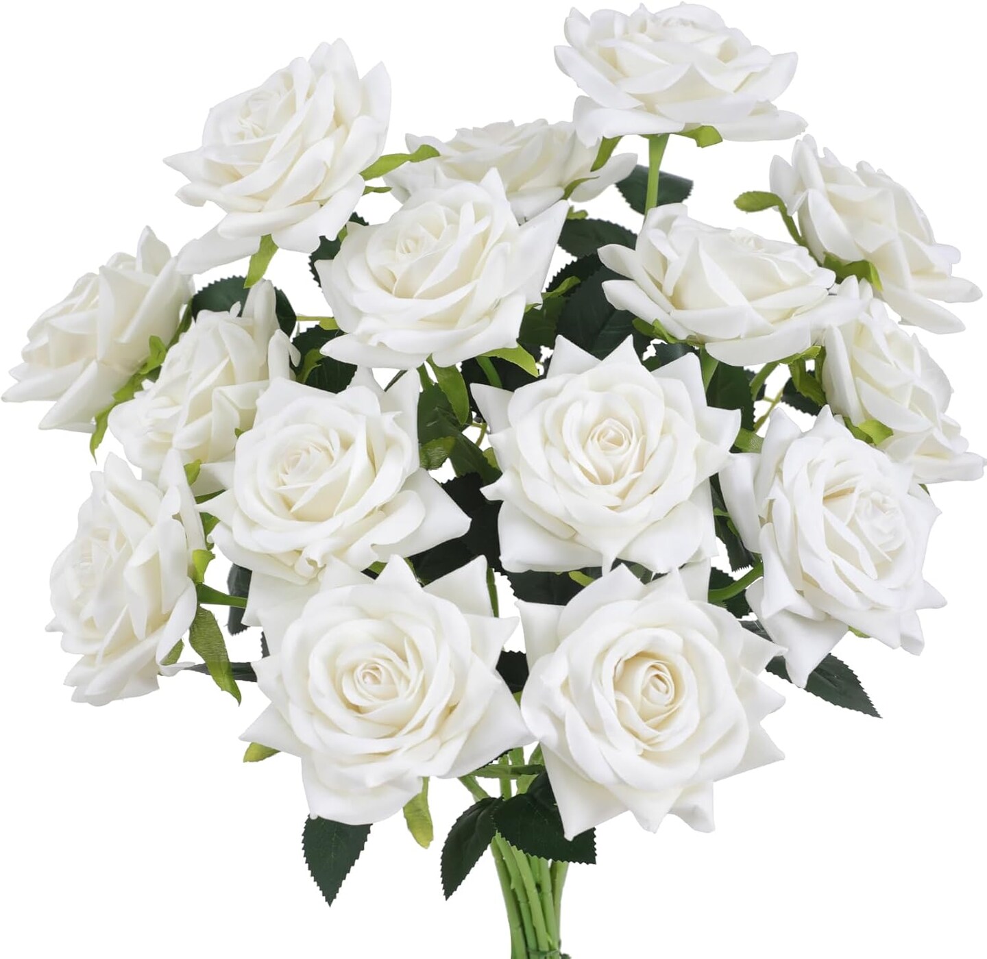 15PCS White Roses Artificial Flowers Bouquets | Michaels