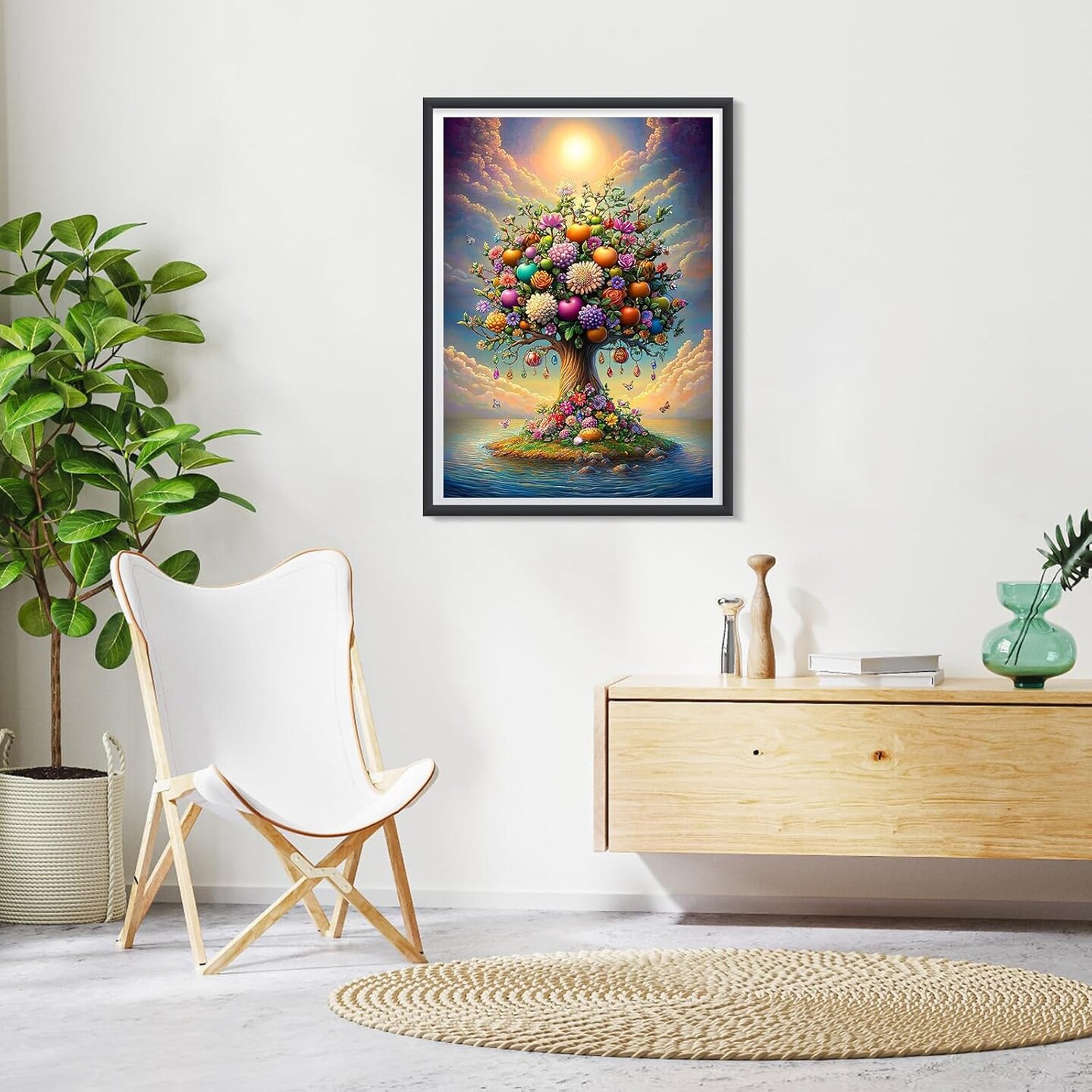 Tree of Life Diamond Art Kits for Adults, 5D Diamond Painting Kits for Beginners DIY Full Drill Diamonds Painting Pictures, Diamond Gem Art Painting DIY Crafts Kit for Home Wall Decor 12x16inch