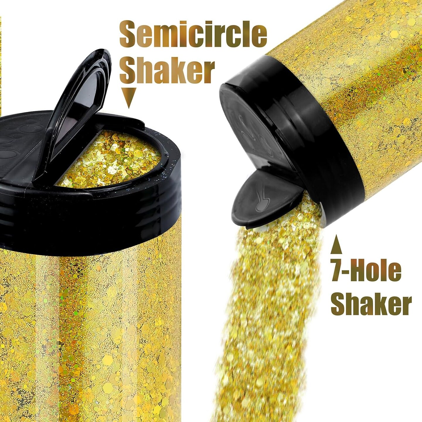 Holographic Chunky Glitter, 5.64oz/160g Craft Glitter Powder Mixed Chunky Flakes, Iridescent Nail Sequins for Nail Art, Hair, Epoxy Resin, Tumblers, Slime, Painting, Festival Decor (Galaxy Blue)