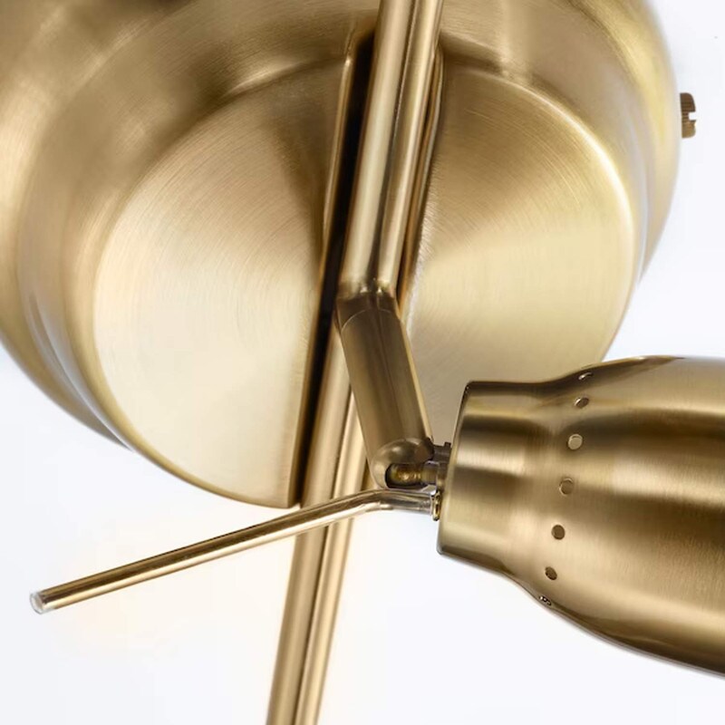 Brass Ceiling Track with 5 Adjustable Spots
